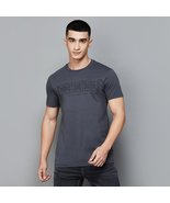 NWT Men UNITED COLORS OF BENETTON Grey Graphic Printed Cotton Round Neck... - £22.72 GBP