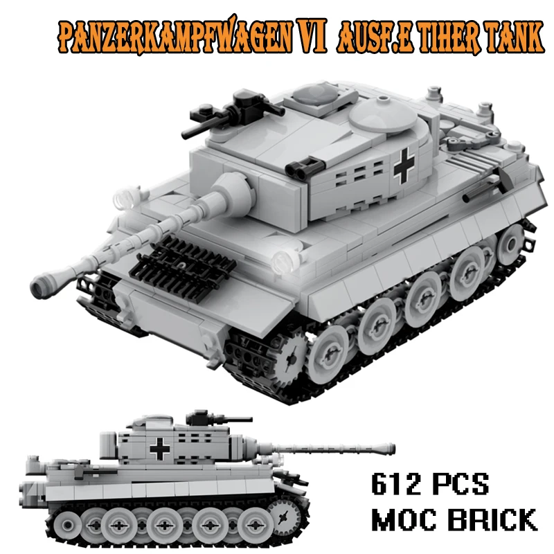 Game Fun Play Toys WW2 German Military Battle Tank Model Building Blocks Technic - £54.98 GBP
