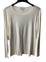 Liz Claiborne T Shirt Cream Colored Size XL Long Sleeved Basic Capsule - £9.82 GBP