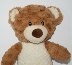 Spark Create Imagine Brown Cream Plush Teddy Bear Rattle 15&quot; Crinkle Soft Toy - £9.24 GBP