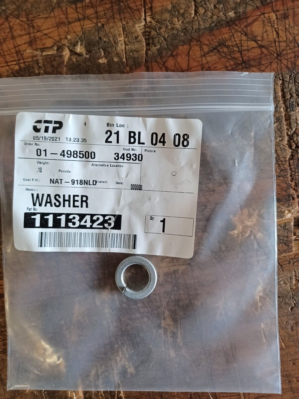 1113423 111-3423 WASHER CAT New Aftermarket - $0.98