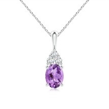 Authenticity Guarantee

ANGARA Amethyst Solitaire Pendant with Trio Diamond i... - $341.10+