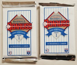 1993 Donruss Series 1 Baseball Lot of 2 (Two) Sealed Unopened Packs** - £11.66 GBP