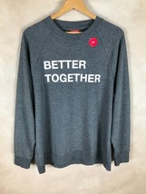 Mens Family Pajamas Charcoal Gray &quot;Better Together&quot; Long Sleeve Pajama Top Nwt M - £11.72 GBP