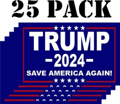 TRUMP 2024 25 PCS SET BUMPER STICKER STICKERS TAKE SAVE AMERICA BACK DON... - $19.79
