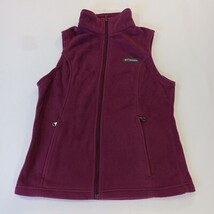 Columbia Sportswear WL1023 Women's Red Full Zip Fleece Benton Springs Vest Sz M image 10