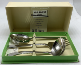 New Oneida BROOKWOOD Stainless  WM A Rogers Silverware Serving Gift fork... - £18.10 GBP