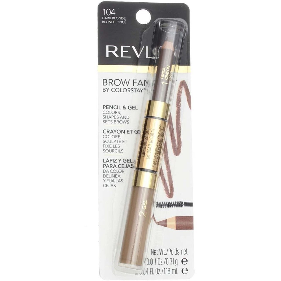 Revlon ColorStay Brow Fantasy Eyebrow 2-in-1 Gel &amp; Pencil, #104 - Dark B... - $13.97