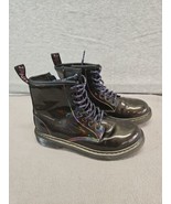 Dr. Martern Black Glitter Airware Boots Size Size 4 M Side Zip (A12) - £23.46 GBP