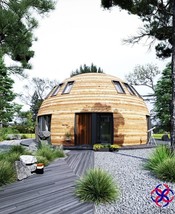 Hemp Ready Dome Home Wood Prefab House DIY Home Framing Kit 1400 SQFT Kit Home - £31,374.03 GBP