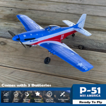 RC Airplane Warbird P51 Fighter 4CH Gyro Control Stunt Aircraft Aerobati... - €120,29 EUR