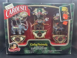 Mr Christmas Carousel Ornaments Circus Animals Lights Animated Tested 19... - £39.94 GBP