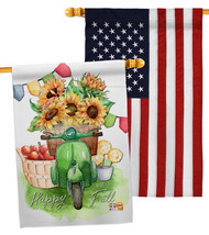 Sunflowers Fall - Impressions Decorative USA Embroidery House Flags Pack HP13719 - £47.02 GBP