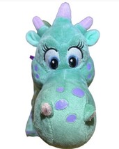 Disney Store “Sofia” Plush 18” Crackle Winged Green Purple Spots Dragon Stuffed - $16.93