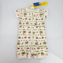 Vintage 2003 Gymboree Monkey Island Gymmies Pajamas Short Summer Palm Tr... - $29.69