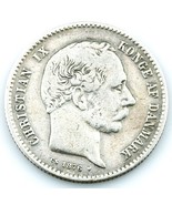 1876 DINAMARCA 1 KRONE CRISTIAN IX MONEDA MUY FINA - $2,152.36 MXN