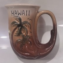 Vintage K&amp;S Hawaiian Creations Stoneware Hawaii Palm Tree Coffee Mug Tiki Mug - £21.64 GBP