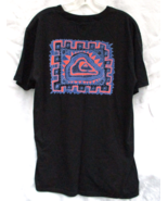 Quiksilver Mens Large T-Shirt Tribal Celestial Double-Sided Design on Black - £10.68 GBP
