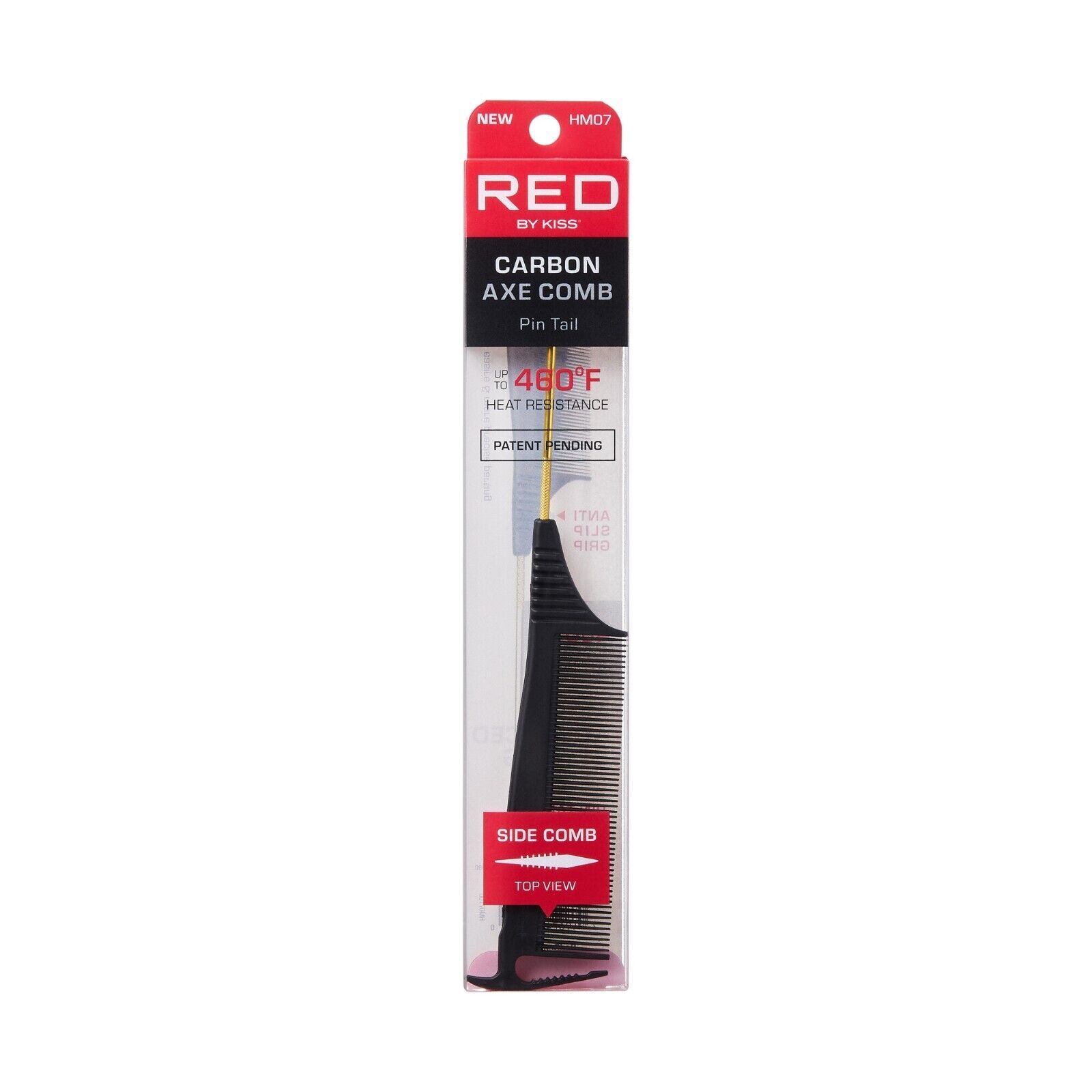 RED BY KISS CARBON AXE COMB PIN TAIL HEAT RESISTANT UP TO 460 DEGREES #HM07 - $3.99