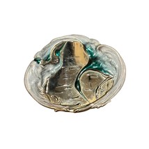 Charmant Metal Buckle Belt Vintage Heron Birds Enamel Stretch Beverly Hills - $30.00