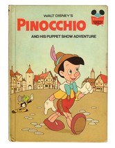 VINTAGE 1973 Disney Pinocchio and his Puppet Show Adventure Hardcover Book  - £11.62 GBP