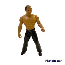 2005 WWE Wrestling Figure Jakks Pacific Elite Animated Toy Brown Hair Black Pant - $14.87