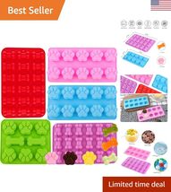 Puppy Dog Paw Bone Silicone Mold, Baking Mold, Used for Jelly, Candy, Ch... - $14.24