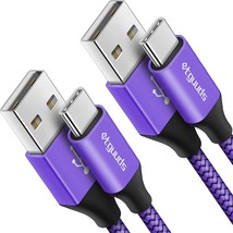 Purple Usb C Cable 3Ft Fast Charge, 2-Pack Usb A To Usb C Type Charger Cord For  - £11.98 GBP