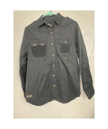 Vintage Ralph Lauren Safari Outfitters Shirt Snap Up Black Mens Utility ... - $38.48 CAD