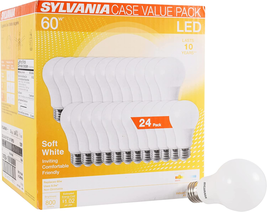 SYLVANIA LED A19 Light Bulb, 60W Equivalent, Efficient 8.5W, 10 Year, 2700K, 800 - £41.43 GBP