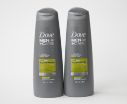 2 Dove Men 3-in-1 Shampoo Conditioner Body Wash Sportcare Active Fresh 1... - £19.65 GBP