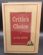 Ira Levin Critic&#39;s Choice First Edition 1961 A Random House Play A Nice Copy Dj - £34.03 GBP