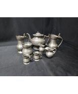Antique 1700&#39;s Pewter Lot Of 8, Flagon Tea Pot Measures Creamers,  18th ... - €173,09 EUR