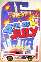 2012 Hot Wheels 4th of July Series 3/5 RODGER DODGER White w/Gold 5 Spokes - £18.31 GBP