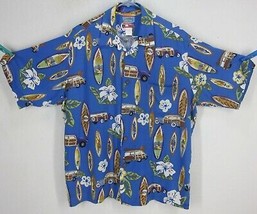 Joe Kealuha&#39;s by Reyn Spooner Men&#39;s Large 100% Rayon Hawaiian Shirt Panel Wagon - $24.29