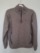 Beretta Wool Blend Sweater Mens size US L Large Brown Quarter 1/4 Zip Pu... - $31.30