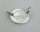Please Return to Tiffany &amp; Co Sterling Silver Oval Tag Pendant From Choker - $129.00