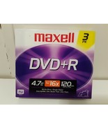 Maxell  DVD + R 3 Pack 4.7GB Brand New Factory Sealed - £3.88 GBP