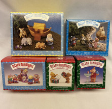 Lot Of Hallmark Merry Miniatures Peter Pan Noah And Friends Six Merry Dw... - $20.89
