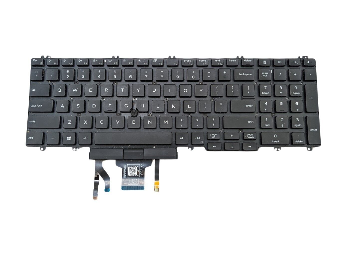 OEM Dell Latitude 5500  Precision 3540 3550 Backlit Keyboard Dual Point - MMH7V - £19.91 GBP