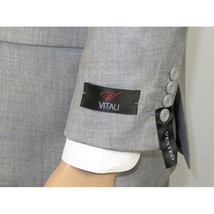 Mens Three Piece Suit Vested VITALI Soft Fabric With Sheen M3090 Stone Gray 3pc image 7