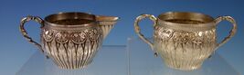 Fratelli Coppini Italian .800 Silver Sugar and Creamer Set 2pc Repoussed... - $286.11