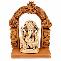 Ganesha Shrine Statue Seated Ganesh Hindu Elephant God New Resin Figurine India - £15.94 GBP