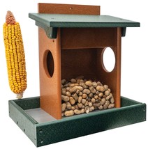 2-in-1 Squirrel Feeder - See Through Nut House &amp; Corn Cob Holder - £84.16 GBP+