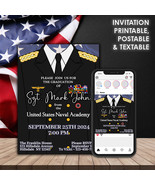 Navy - Military Invitation &amp; Social Media Post Template - Editable in Canva - $11.99