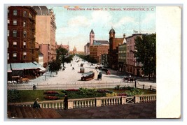 Pennsylvania Avenue Street View from Treasury Washington DC 1907 DB Postcard Q22 - £1.54 GBP