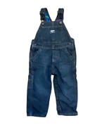 OshKosh Infant Size 18 Months Vestbak Overalls Denim Plaid Flannel Linin... - $156.94 MXN