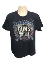 In Guns We Trust 2nd Amendment Pro Gun Right to Bear Arms Adult L Black TShirt - £11.86 GBP