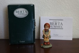 Goebel Berta Hummel Proud Moments BH15 Girl w/Bag Backpack Figurine 3&quot; Box - $12.34