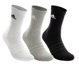 adidas Cushioned Crew Socks 3 Pairs Unisex Sportswear Socks Lifestyle NW... - $26.01
